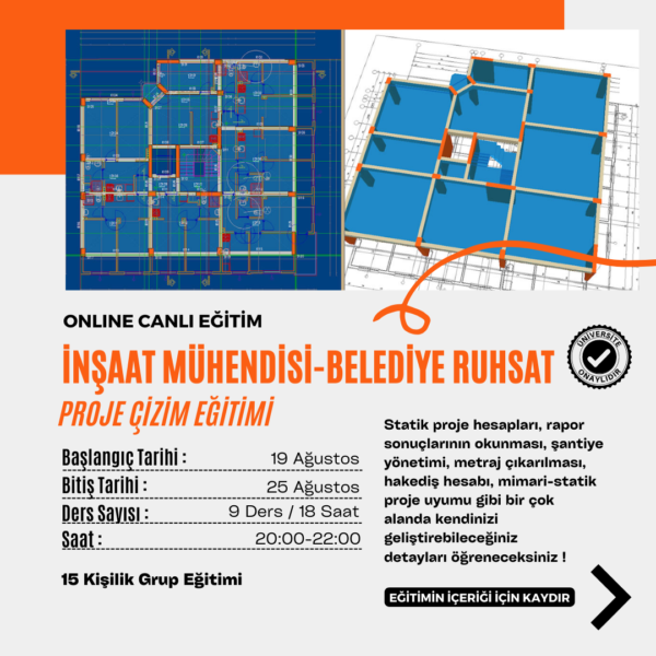 İnşaat Belediye Ruhsat Proje Çizim Eğitimi - Görsel 2