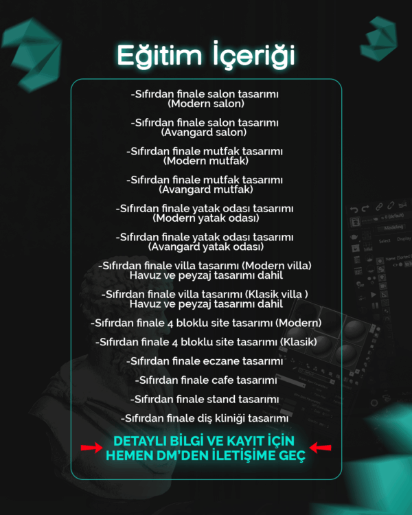3Ds Max + Corona Render Grup Eğitimi (30 Saat) - Görsel 4