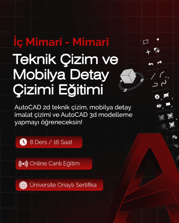 Teknik Çizim ve Mobilya Detay Çizimi Eğitimi
